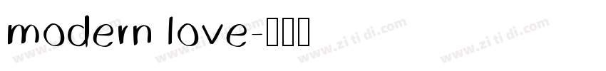 modern love字体转换